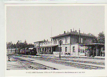 Bad Doberan Bahnhof 1934 ! Nachdruck AK von ca 1980