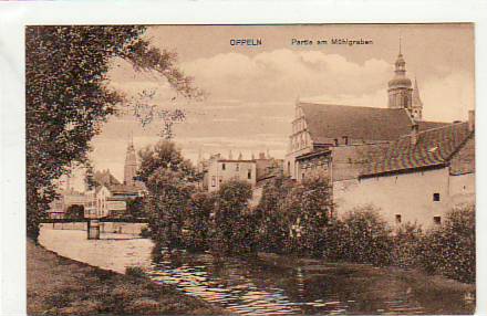 Oppeln Schlesien Mühlengraben 1913 Oppeln Schlesien Mühlengraben 1913