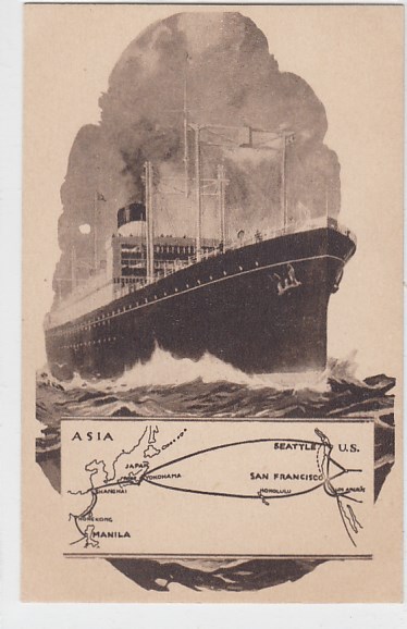 Ozeandampfer American Steamship Amerika USA -Asien Linie Manila-San Francisco