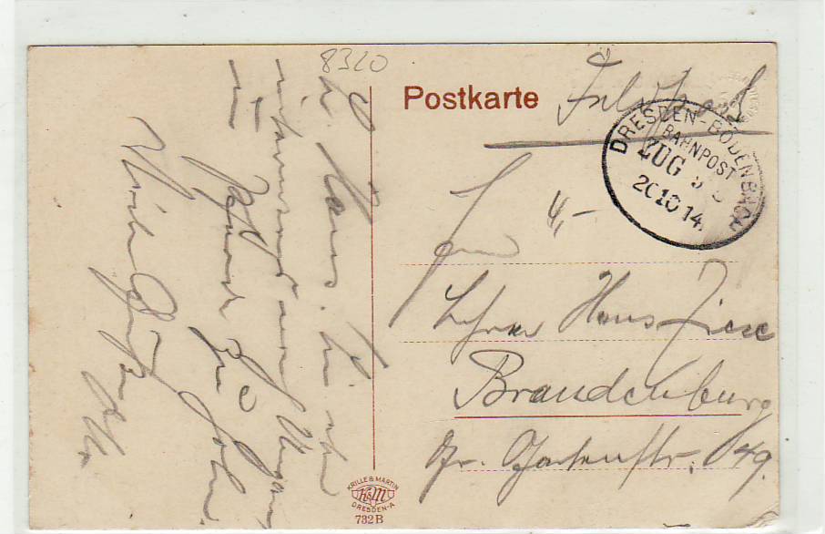 Bahnpoststempel Dresden-Bodenbach auf Ansichtskarte Bad Schandau Elbe 1914