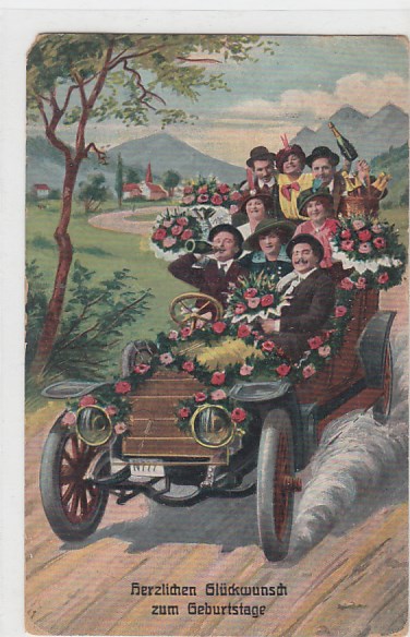 Glückwunsch zum Geburtstag Auto 1914 Glückwunsch zum Geburtstag Auto 1914