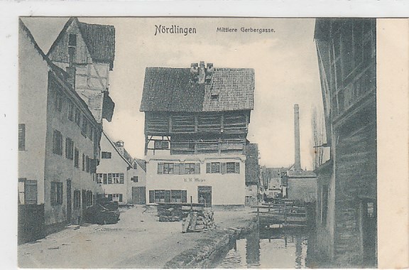 Nördlingen Mittlere Gerbergasse ca 1900 Nördlingen Mittlere Gerbergasse ca 1900