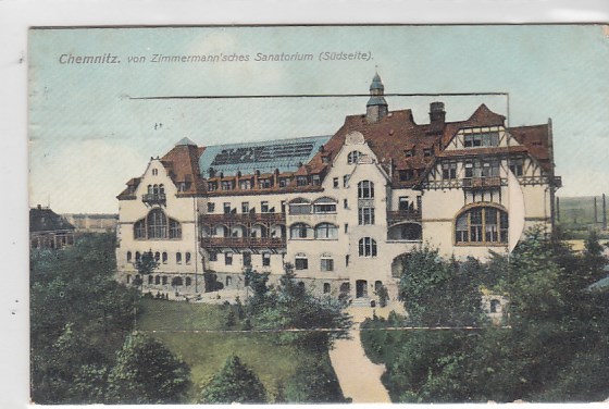 Chemnitz Leporello Ansichtskarte 10 kleine Bilder in der Karte 1909 Chemnitz Leporello Ansichtskarte 10 kleine Bilder in der Karte 1909