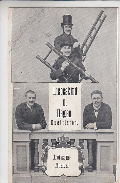 Musiker Liebeskind und Degen , Schornsteinfeger 1906