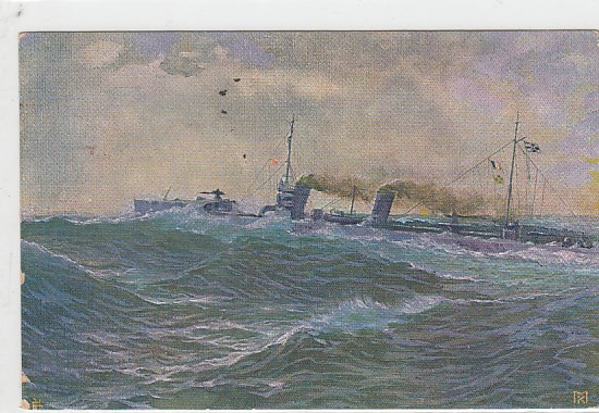 Marine 1.WK Kriegsschiffe Torpedoboot 1918