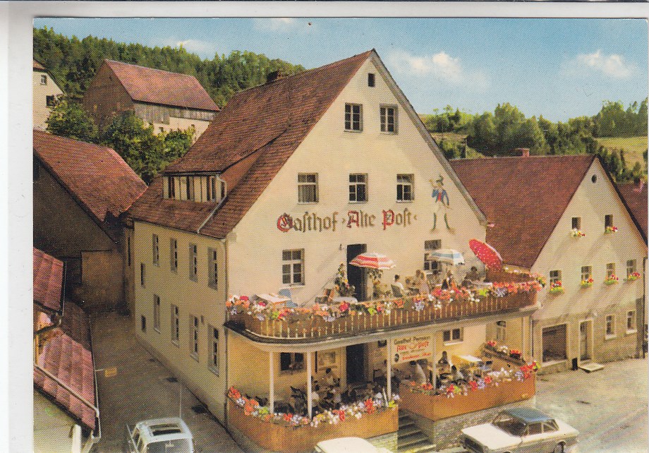 Alte Ansichtskarten Postkarten von Antik-Falkensee Obertrubach Gasthof ...