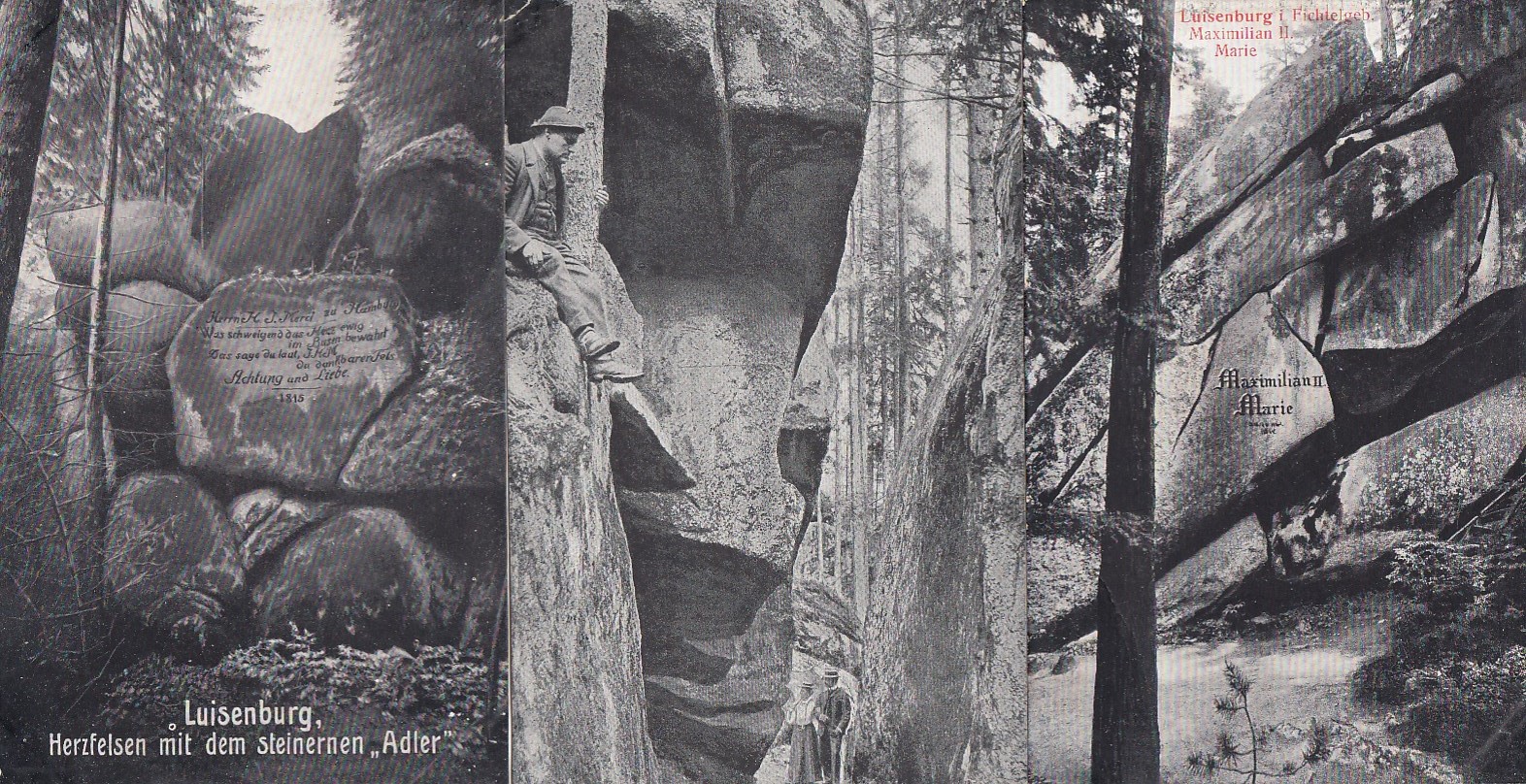 Luisenburg bei Wunsiedel Fichtelgebirge 3x alte Ansichtskarte ca 1920 Luisenburg bei Wunsiedel Fichtelgebirge 3x alte Ansichtskarte ca 1920