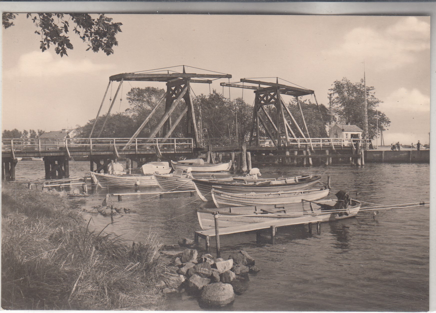 Greifswald OT Wieck Zugbrücke ca 1970