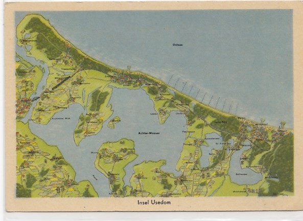 Ostseebad Ahlbeck Wolgast Lassan Zinnowitz Ückeritz Usedom Mecklenburg AK als Landkarte