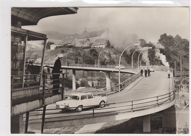 Sassnitz-Saßnitz auf Rügen Fährschiff Bahnhof 1968