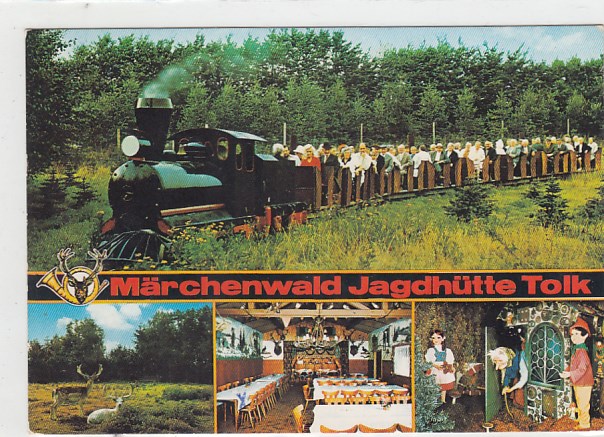 Märchenwald Jagdhütte Tolk Kleinbahn bei Schleswig in Holstein 1975 Märchenwald Jagdhütte Tolk Kleinbahn bei Schleswig in Holstein 1975