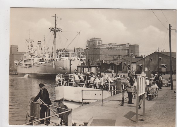 Wismar Hafen Frachtschiffe und Motorschiff Ludwigsburg 1966