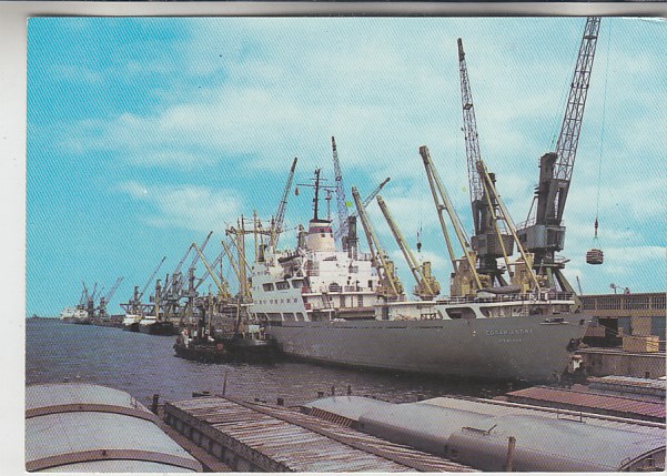 Rostock Überseehafen Frachtschiffe 1975