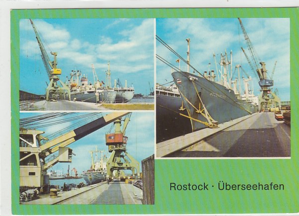 Rostock Überseehafen Frachtschiffe 1981