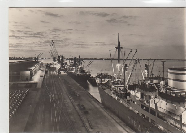 Rostock Überseehafen Frachtschiffe 1966