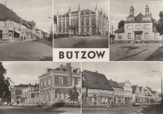 Bützow in Mecklenburg 1972 mit Bahnhof