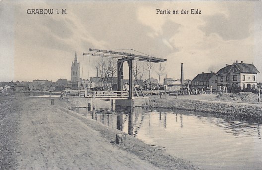 Grabow in Mecklenburg Partie an der Elde ca 1910