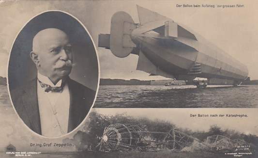 Zeppelin Luftschiff Graf Zeppelin Stempel Wilhelmshaven 1908