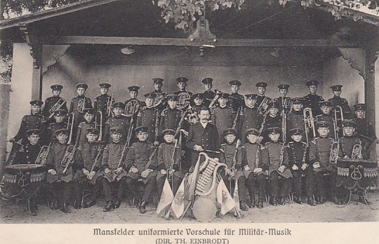 Mansfeld Mansfelder Militär Musik uniformierte Vorschule ca 1910