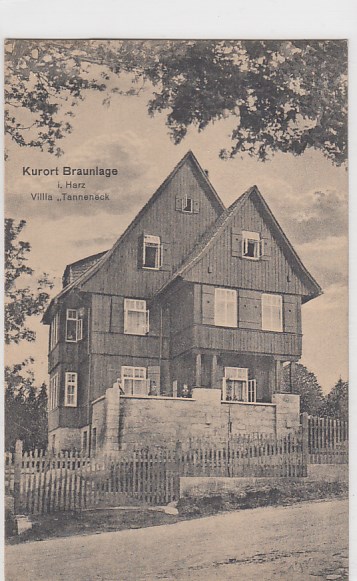 Braunlage im Harz Villa Tanneneck 1916
