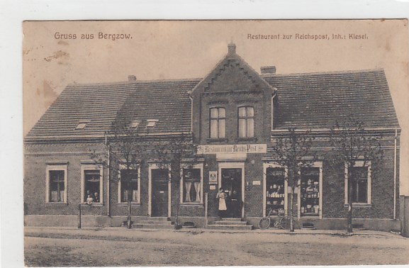 Bergzow zwi. Genthin und Parey Restaurant zur Reichspost ca 1915 Bergzow zwi. Genthin und Parey Restaurant zur Reichspost ca 1915