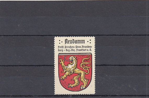 Neudamm Stadtwappen Neumark vor 1945