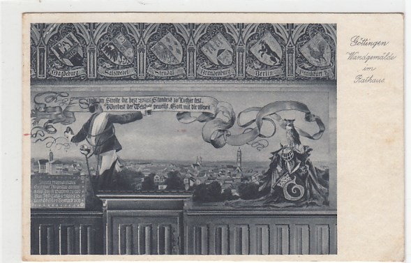 Göttingen Wandgemälde im Rathaus 1937 Göttingen Wandgemälde im Rathaus 1937