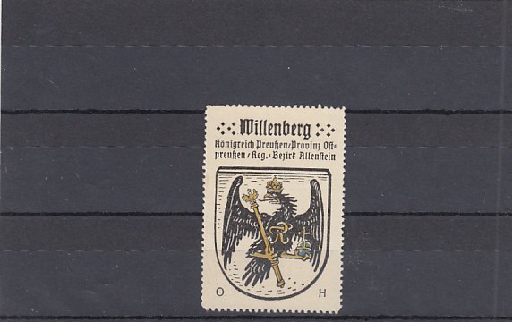 Willenberg Stadtwappen vor 1945 in Ostpreussen