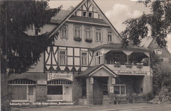 Schierke in Harz Gaststätte Bodeblick 1962