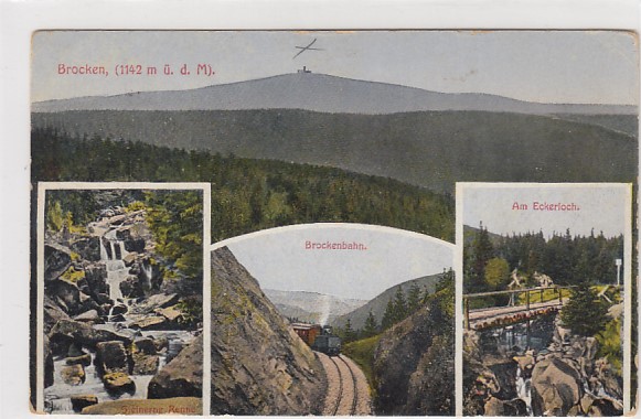 Brockenbahn Kleinbahn bei Schierke im Harz ca 1930 Brockenbahn Kleinbahn bei Schierke im Harz ca 1930