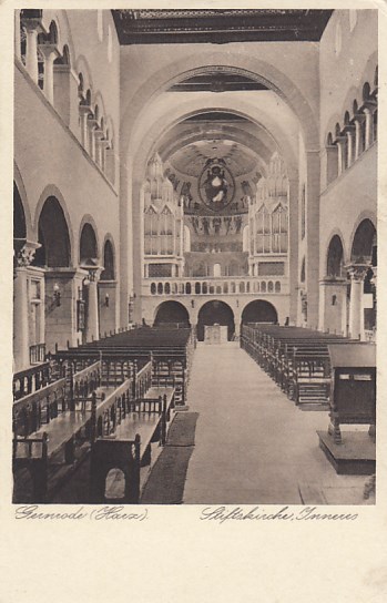 Gernrode Harz Kirche von innen ca 1930