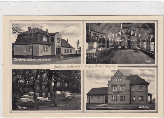 Wallendorf-Luppenau OT Wegwitz bei Merseburg ca 1940 mit Bahnhof