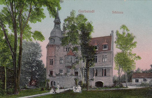 Gerbstedt Schloss Prägekarte mit Relief ca 1910