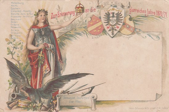 Adel Monarchie Patriotische AK Elsass Preussen Lothringen 1870-1871 Weisenburg Wörth