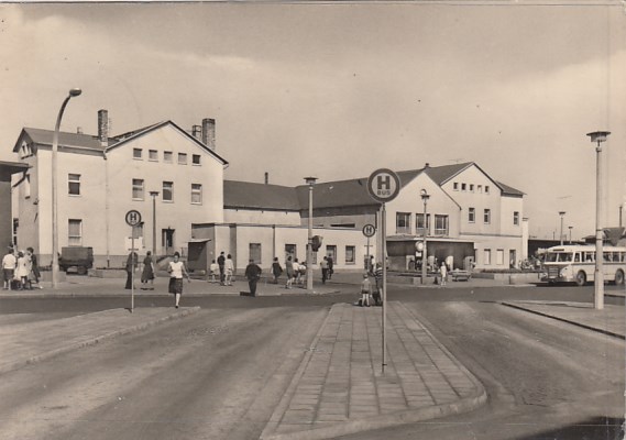 Bitterfeld in Sachsen-Anhalt Bahnhof 1969