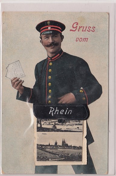Köln am Rhein Leporello AK Briefträger Postbote Köln am Rhein Leporello AK Briefträger Postbote