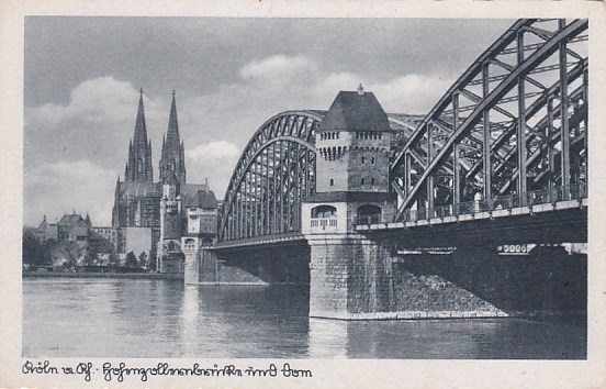 Köln am Rhein Rheinbrücke ca 1940 Köln am Rhein Rheinbrücke ca 1940