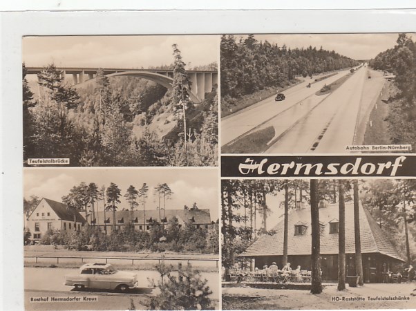 Autobahn Raststätte Hermsdorfer Kreuz Mitropa 1967