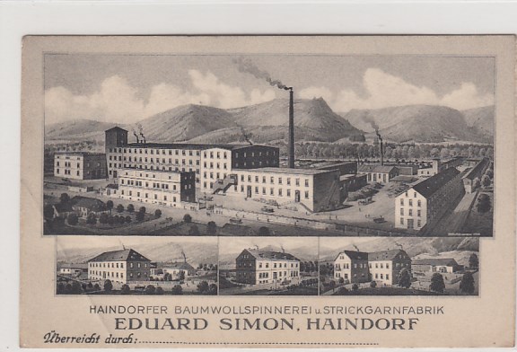 Haindorf bei Weimar Baumwollspinnerei Fabrik ca 1910
