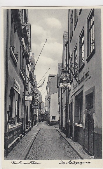 Caub Kaub am Rhein Metzergasse ca 1935