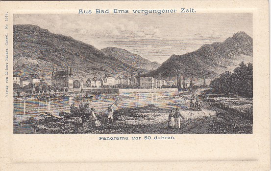 Bad Ems AK von ca 1900 Bild von ca 1850