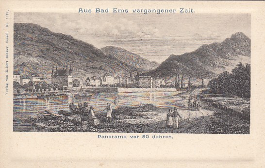 Bad Ems AK von ca 1900 Bild von ca 1850