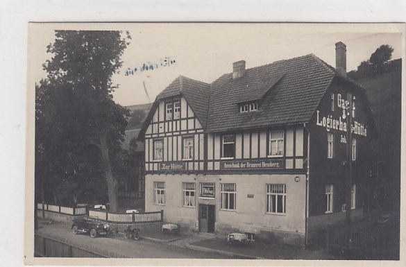 Schönau Gasthaus Zur Hütte bei Unterneubrunn Thüringen ca 1930