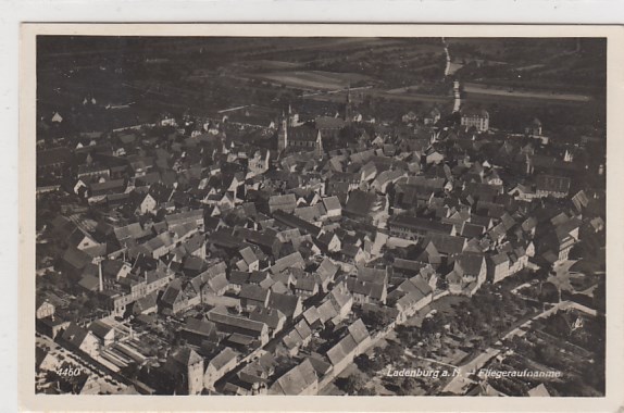 Ladenburg am Neckar Luftbild ca 1940