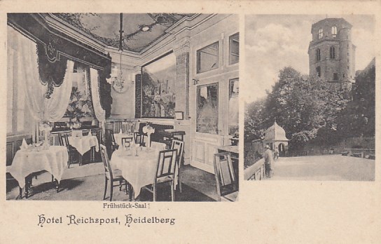Heidelberg Hotel Reichspost ca 1900