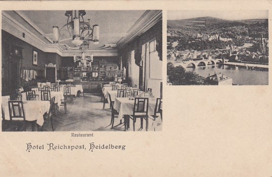 Heidelberg Hotel Reichspost ca 1900