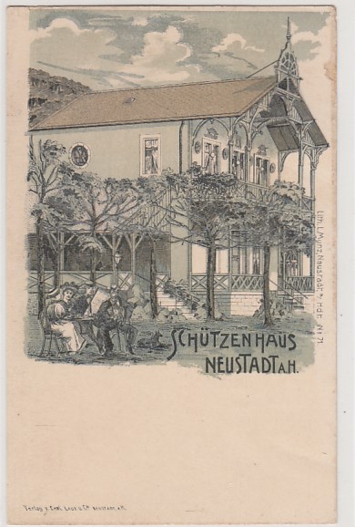 Neustadt an der Weinstraße Haardt Litho Ansichtskarte von ca 1900