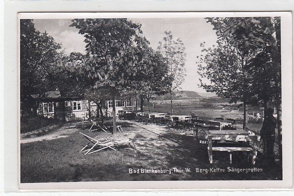 Bad Blankenburg in Thüringen Bergcafe Sängergrotte ca 1950