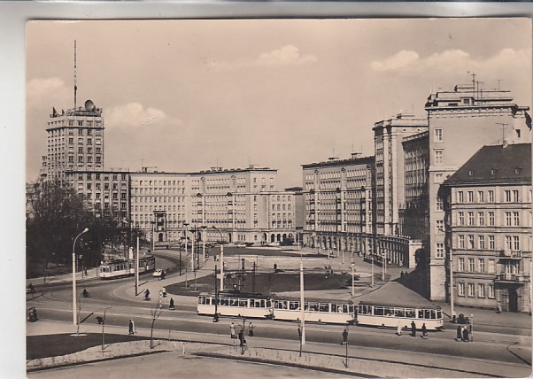 Leipzig Ringbauten am Roßplatz mit Strassenbahn 1961