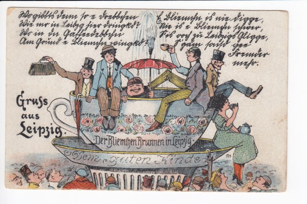 alte Ansichtskarte Leipzig Humor Scherz Ulk ca 1910 alte Ansichtskarte Leipzig Humor Scherz Ulk ca 1910
